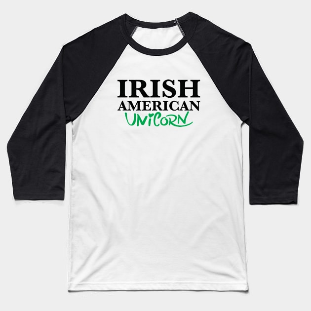 Irish American Unicorn Baseball T-Shirt by ProjectX23